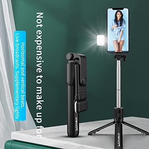 Bluetooth Selfie Stick Tripod with Remote | 60cm Extendable | 360° Rotating Mobile Holder | Aluminum Alloy | For Video Making, Vlogging & Reels